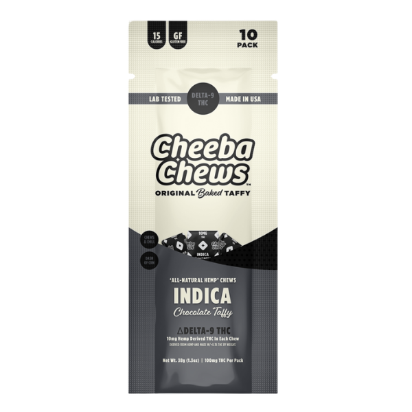 Cheeba Chews Taffy 10pk / Indica Chocolate 10mg D9 2mg CBN